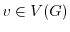 $v\in V(G)$