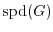 $\mbox{spd}(G)$