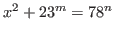 $x^2+23^m=78^n$