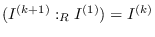 $(I^{(k+1)}:_R
I^{(1)})=I^{(k)}$