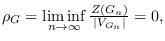 $\rho_{G}=\liminf\limits_{n\rightarrow\infty}
\frac{Z(G_{n})}{\vert V_{G_{n}}\vert}=0,$